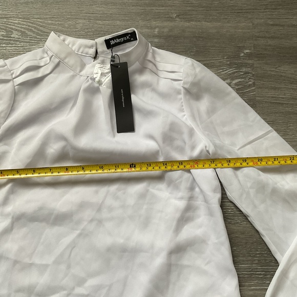 Allegra K Elegant White Blouse - Picture 5 of 7